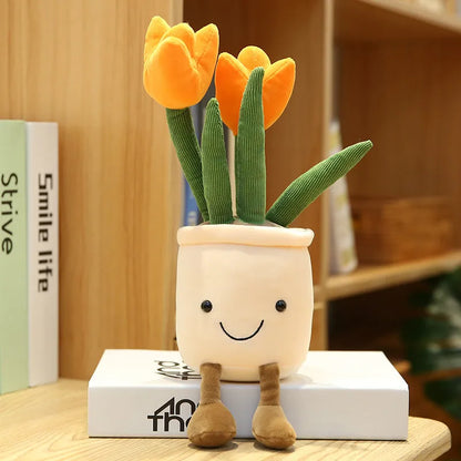 Velmora Care | Smiling Tulip Plush Plant Decor