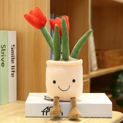 Velmora Care | Smiling Tulip Plush Plant Decor